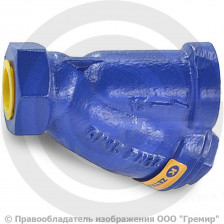 Фильтр сетчатый Y-образный чугунный Ду-15 (1/2") Ру-16 ВР (ВН) (Т<200°С) Zetkama 823A