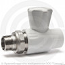 Кран PP-R Дн 25-3/4&quot; НР (НАР) прямой для радиатора белый Pro Aqua