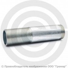 Сгон стальной оцинкованный удлиненный L=200мм Ду-32 (1 1/4") без комплекта КАЗ