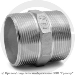 Ниппель нержавеющий AISI 304 НР (НАР) Ду-65 (2 1/2")
