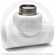 Тройник PP-R комбинированный белый НР (НАР) Дн 25-3/4" Pro Aqua