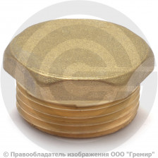 Заглушка латунная НР (НАР) Ду-25 (1") LD