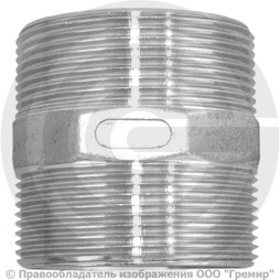 Ниппель нержавеющий AISI 304 переходной Ду 20-15 (3/4"-1/2")