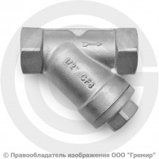 Клапан обратный Y-тип нержавеющий AISI 304 Ду-15 (1/2") Ру-40 ВР (ВН) (Т<250°С) NK-YC15/4