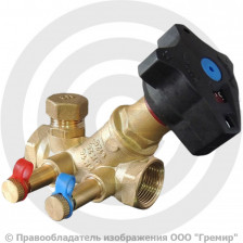 Клапан балансировочный ручной латунный муфтовый Ду-25 Ру-16 ВР (ВН) Kvs=8.4м3/ч с измерительными ниппелями STAD.BY-1 Цветлит